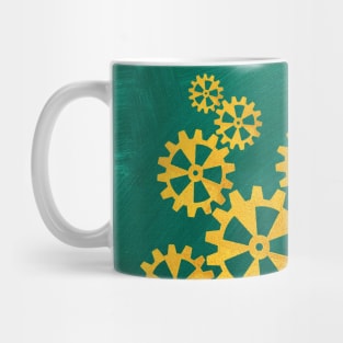 Cool golden steampunk gears Mug